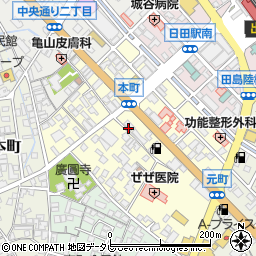 セブンイレブン日田本町店周辺の地図