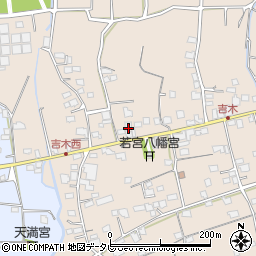 福岡県久留米市草野町吉木1419周辺の地図