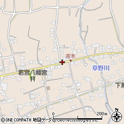福岡県久留米市草野町吉木1434周辺の地図