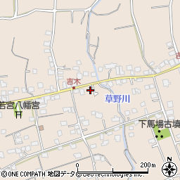福岡県久留米市草野町吉木1367周辺の地図