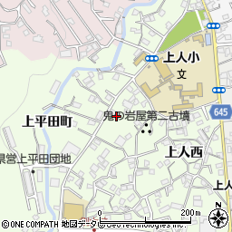 大分県別府市上平田町7組周辺の地図
