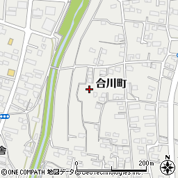 福岡県久留米市合川町周辺の地図