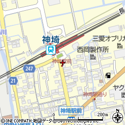 明治屋クリーニング神埼駅前店周辺の地図