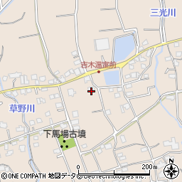 福岡県久留米市草野町吉木2494周辺の地図
