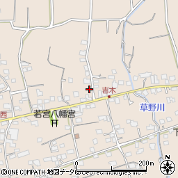 福岡県久留米市草野町吉木1450周辺の地図
