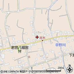 福岡県久留米市草野町吉木1449周辺の地図