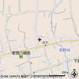福岡県久留米市草野町吉木1448周辺の地図