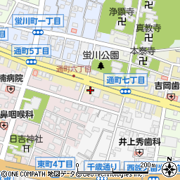 １００円レンタカー久留米通町店周辺の地図