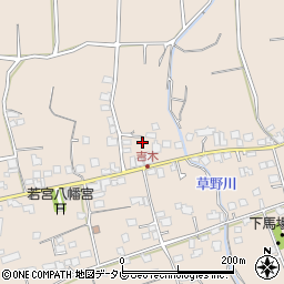 福岡県久留米市草野町吉木1446周辺の地図