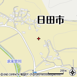 大分県日田市求来里1633周辺の地図