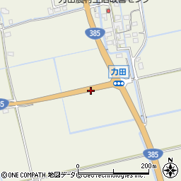 力田交差点周辺の地図