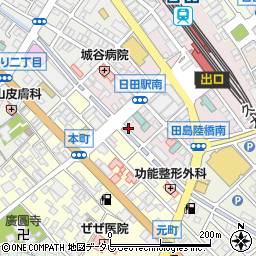 大分県日田市元町17-11周辺の地図