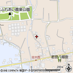 福岡県久留米市草野町吉木1459周辺の地図