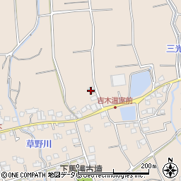 福岡県久留米市草野町吉木1252周辺の地図