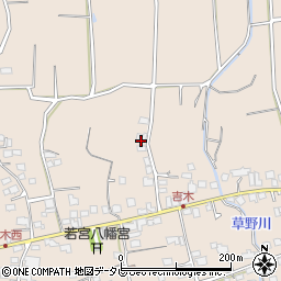 福岡県久留米市草野町吉木291周辺の地図