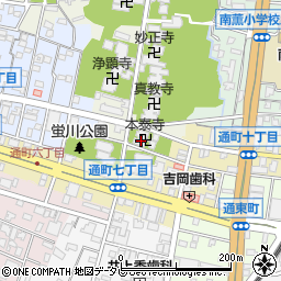 本泰寺周辺の地図