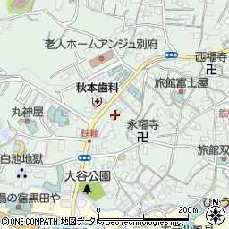 セブンイレブン別府鉄輪店周辺の地図