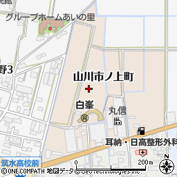 福岡県久留米市山川市ノ上町3周辺の地図