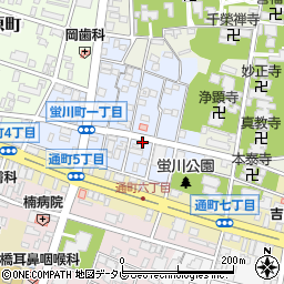 福岡県久留米市螢川町周辺の地図