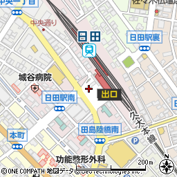 日田市営駅南駐車場周辺の地図