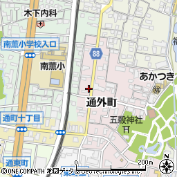〒830-0005 福岡県久留米市通外町の地図