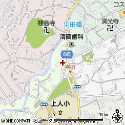 大分県別府市上平田町2組周辺の地図