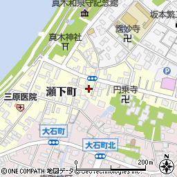 福岡県久留米市瀬下町周辺の地図