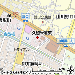 福岡県久留米市山川沓形町3-12周辺の地図