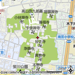 福岡県久留米市寺町周辺の地図