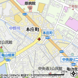 大分県日田市本庄町周辺の地図