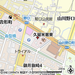 福岡県久留米市山川沓形町3周辺の地図