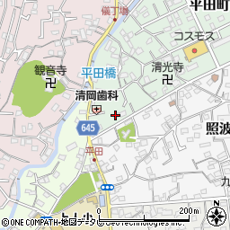 大分県別府市平田町6-10周辺の地図
