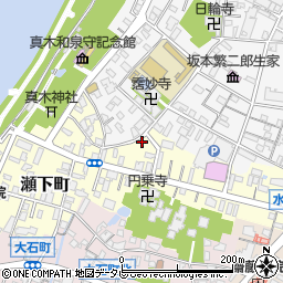 ワタナベ薬局瀬下店周辺の地図