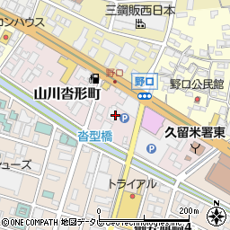福岡県久留米市山川沓形町2周辺の地図