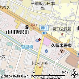 福岡県久留米市山川沓形町2-7周辺の地図