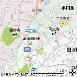 大分県別府市平田町6-33周辺の地図