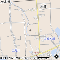 福岡県久留米市草野町矢作248周辺の地図