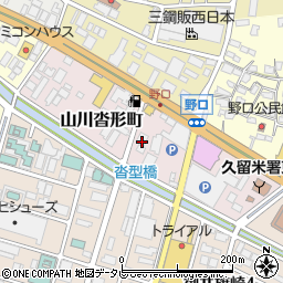 福岡県久留米市山川沓形町2-37周辺の地図