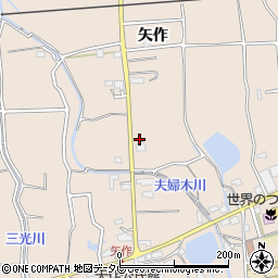 福岡県久留米市草野町矢作300周辺の地図