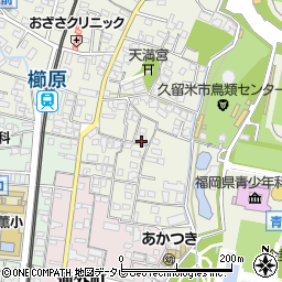 福岡県久留米市南薫町周辺の地図