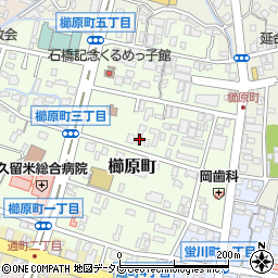 福岡県久留米市櫛原町周辺の地図