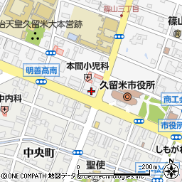 筑邦銀行中央町支店周辺の地図