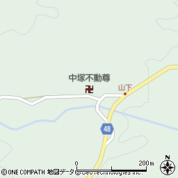 中塚不動尊周辺の地図