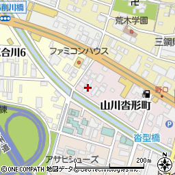 福岡県久留米市山川沓形町1-49周辺の地図