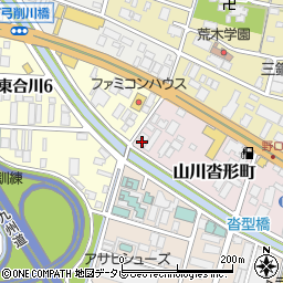 福岡県久留米市山川沓形町1-53周辺の地図
