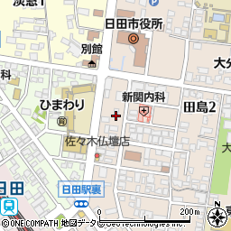 西日本自動車共済協同組合　日田共済事務所周辺の地図
