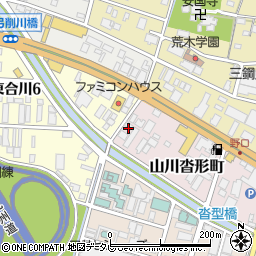 福岡県久留米市山川沓形町1-56周辺の地図