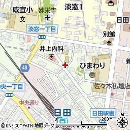 日田地区　車庫証明申請センター周辺の地図