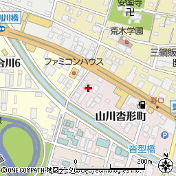 福岡県久留米市山川沓形町1-30周辺の地図
