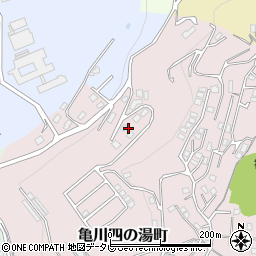 亀川四の湯町2区第2幼児公園周辺の地図